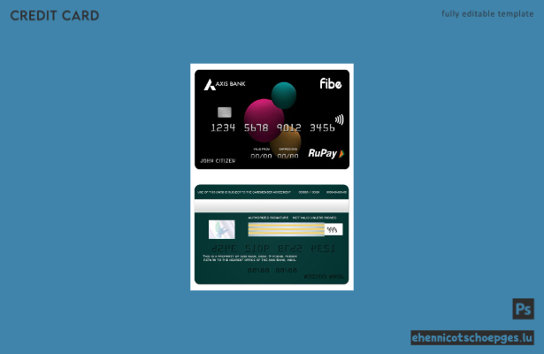 Beispielvorschau der India Axis Bank Fibe RuPay Kreditkarte